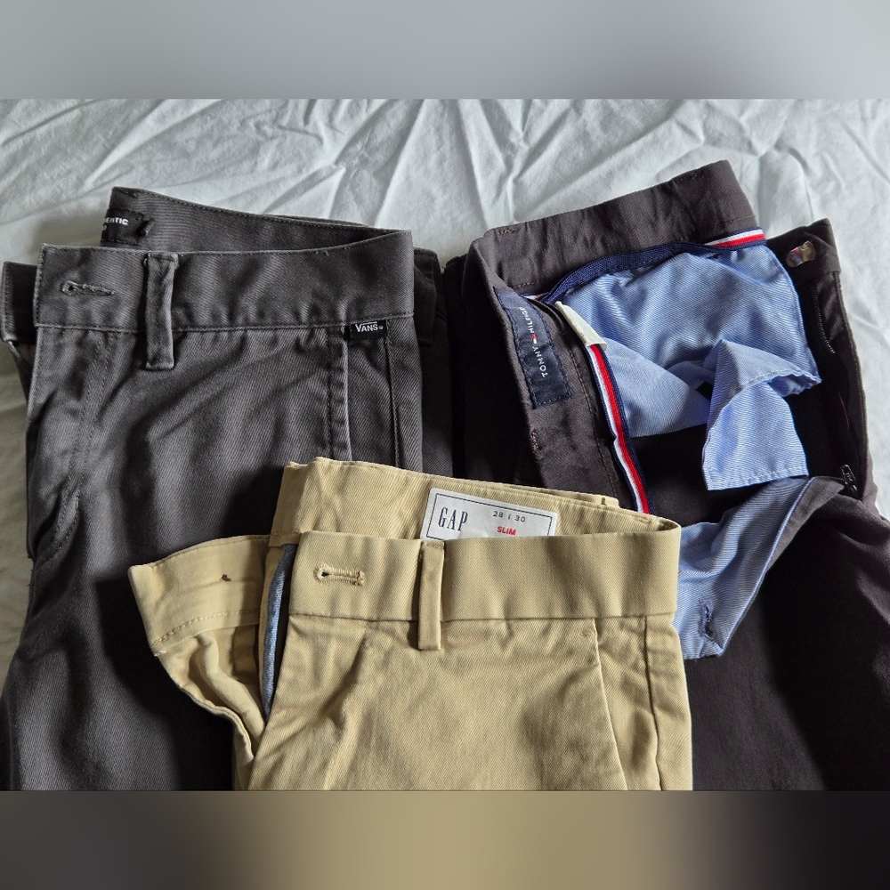 Tommy Hilfiger Black and Blue Pants